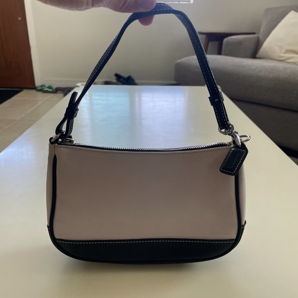 Coach Hampton Vintage Peach Leather Canvas Mini Bag - Picture 7 of 8